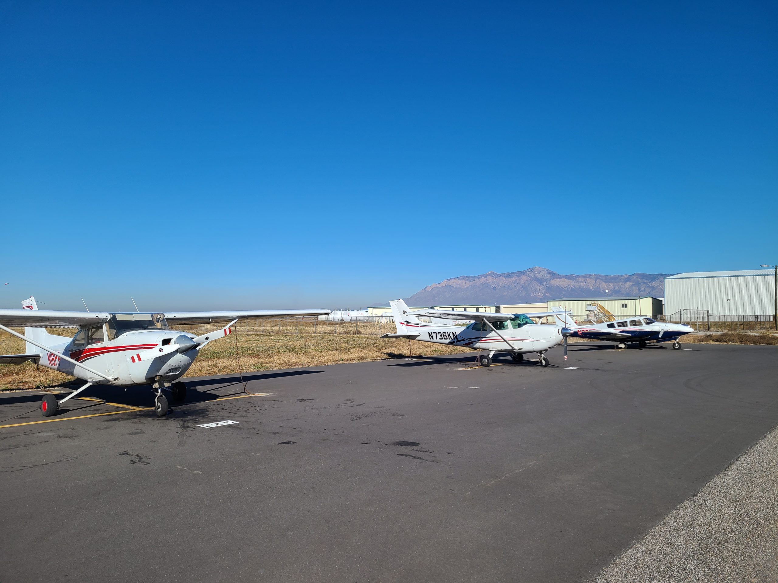 Plane is resting in the runway before take off