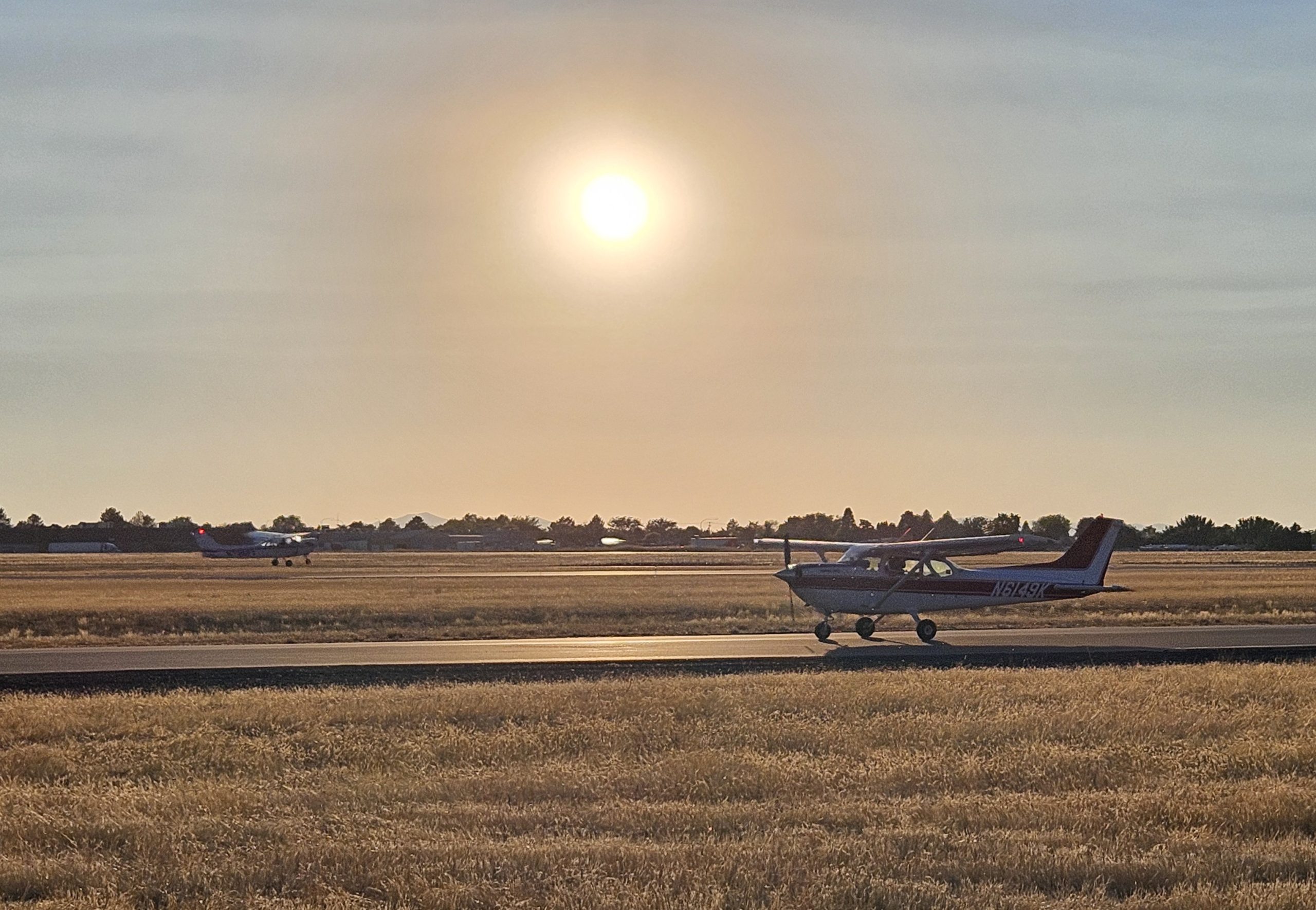 Plane is about to take-off