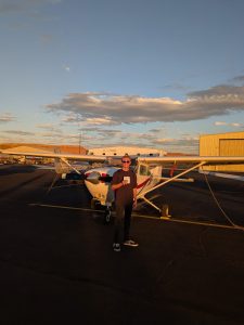 Axiom Aviation student pilot with a Cessna after a successful checkride – Best Accelerated Private Pilot Courses