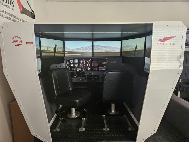 Axiom Aviation flight simulator cockpit – Best Online Ground School