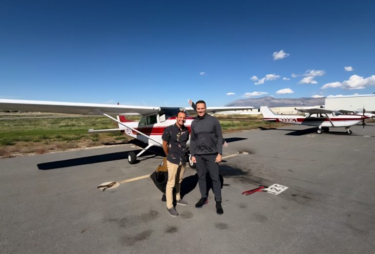 Axiom Aviation student pilot with a Cessna after a successful checkride – CFI Requirements