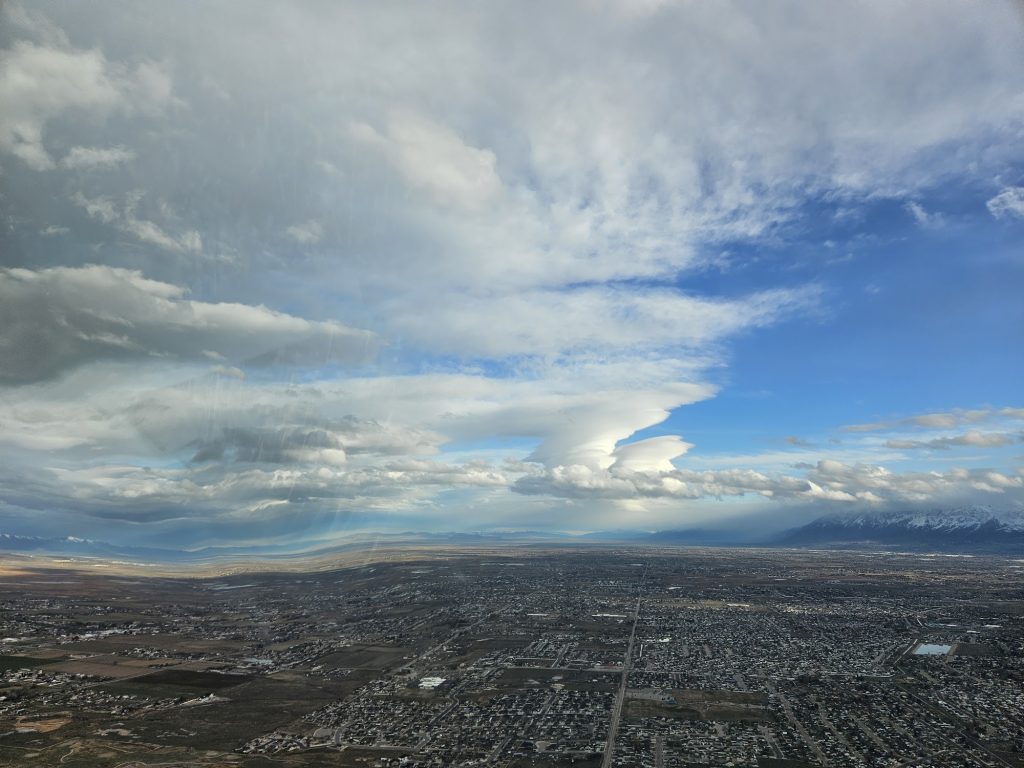 View above the clouds during an Axiom Aviation training flight – How to Get an Airline Transport Pilot License
