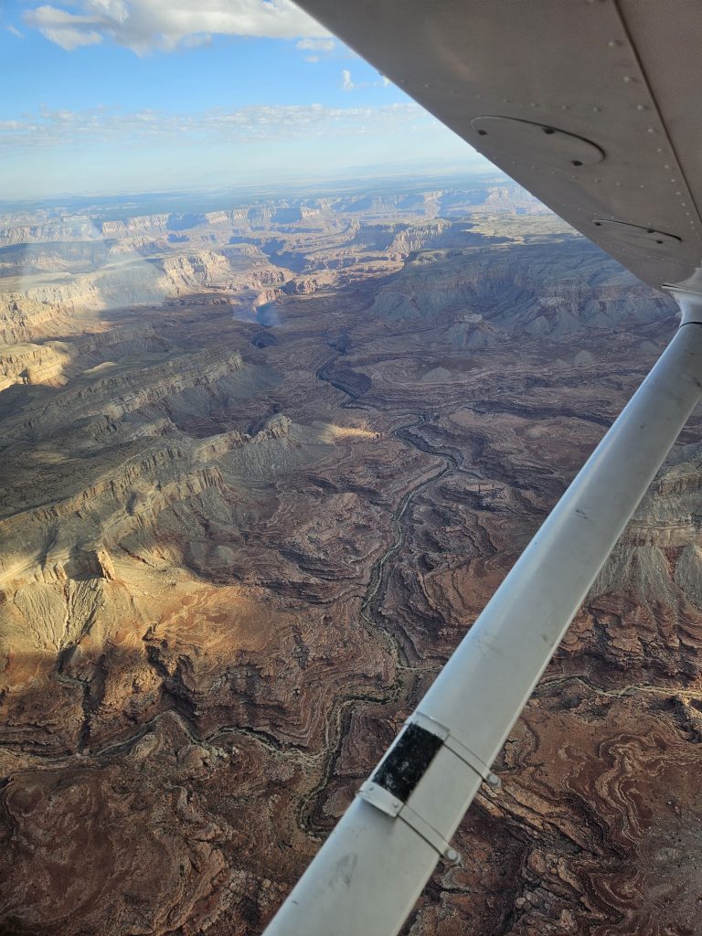 Aerial view of the Grand Canyon on an Axiom Aviation cross-country flight – How to Meet ATP Certificate Requirements